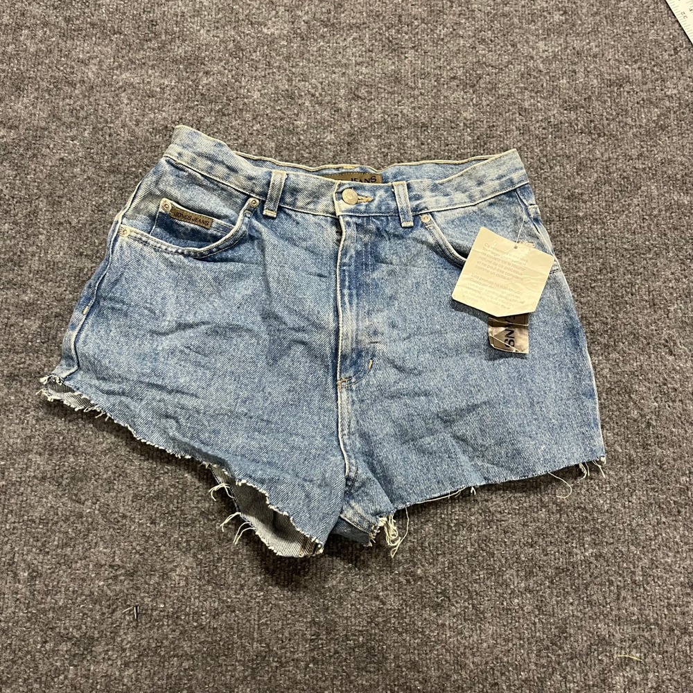 Jones Jeans Shorts Womens Size 10P Blue Cotton Denim High Waisted Cutoff USA